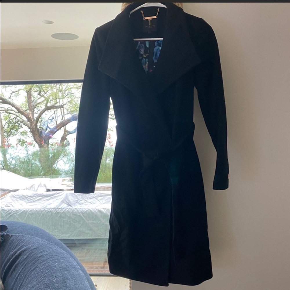 Ted Baker Wool Wrap Midi Coat